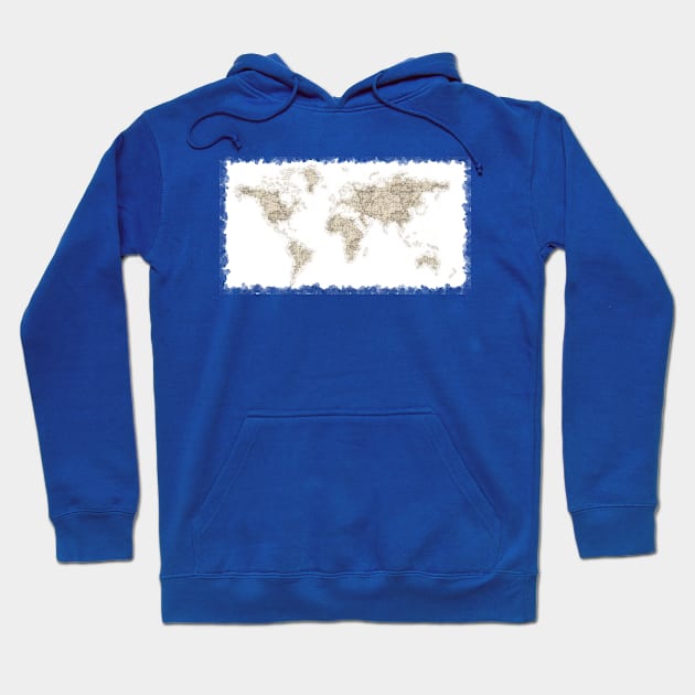 World map Hoodie by happyantsstudio